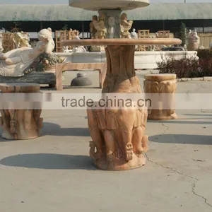 Garden Decor Stone Carving Marble Outdoor Marble Table thumbnail-1