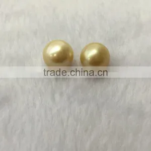 AAA 11-12mm Golden South Sea Loose Pearl Beads thumbnail-2