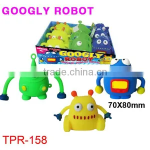 Novelty Soft Plastic Googly Robot Toys thumbnail-1