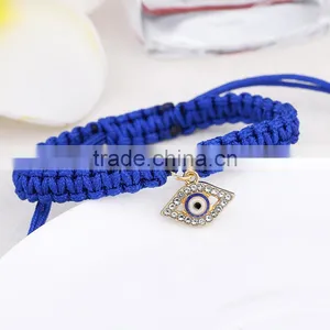 Rhinestone Evil Eye Charm Macrame Bracelet Personalized Frendship Bracelet for Promotion Gifts thumbnail-2