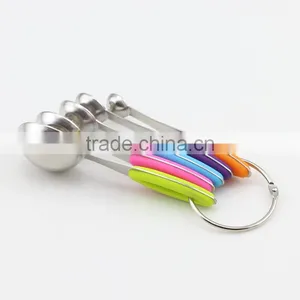 Colorful Handle Stainless Steel 5pcs Measuring Spoon Set thumbnail-6
