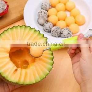 2 in 1 Dual Head Fruit Knife Dig Ball Scoop Spoon Carving Ice Cream Melon Baller thumbnail-2