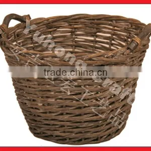 Grey Color Willow Basket Used for Planting Flower thumbnail-1