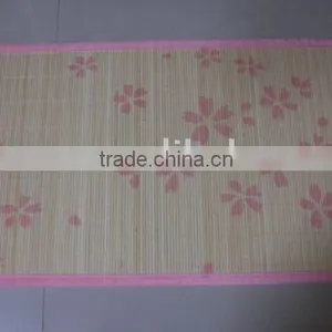 Natural Bamboo Carpet With Non-slip Mat,pink thumbnail-1