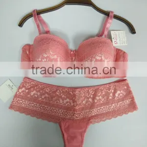 Sexy and Comfortable Pink Bra Set thumbnail-1