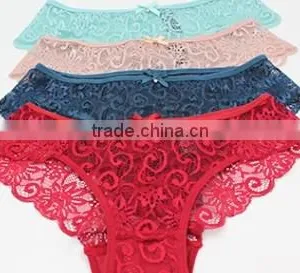 Sexy Transparent Ladies Underwear Cotton Lace Panties/women in Transparent Underwear thumbnail-1