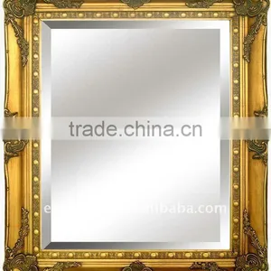 Golden Wonderful Vintage Resin Rectangle Hanging Wall Mirror thumbnail-1