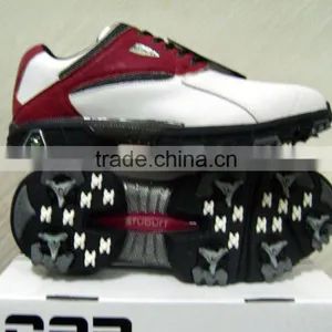 Split Leather Red Men and Women Fashion Stylish Golf Sport Shoes Have Spike for Commercial Activity thumbnail-1