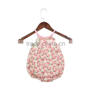 2017 Summer Hot Sale Boutique Baby Clothing Rompers Baby Girl Vintage Bubble Rompers Infant and Toddlers Clothing Floral Rompers thumbnail-1