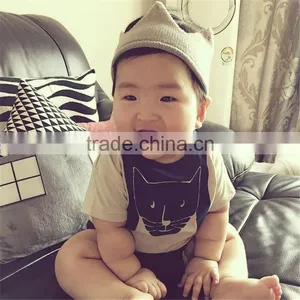 2017 Hot Sale Models Children's Clothing Cotton T-shirt Baby Clothing Adorable Cartoon Cat T-shirt thumbnail-3