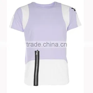 Custom Made Men's Casual Colour Block T-shirt Guys Designer Cool t Shirts With Zip Detail thumbnail-3