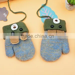 TC13010 Hot Sales Warm Winter String Baby Mitten New Fashion Fancy Animal Cartoon Knitted Baby Fingerless Gloves Wholesale thumbnail-3