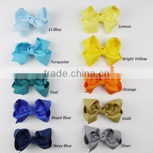 4.5inch Ribbon Bows/hair Bows/grosgrain Ribbon Bow/chunky Bows thumbnail-1