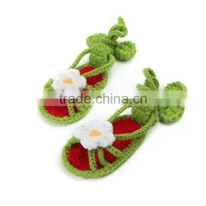 Summer Baby One Flower High Quality Crochet Shoes for Children thumbnail-4