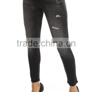 Fancy Female Jeans, Custom Ladies Jeans Kurta ,wholesale Import Jeans thumbnail-4