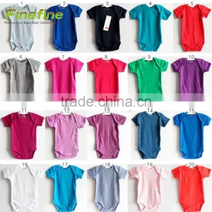 Summer Baby Clothes Eco Bamboo Clothes Short Sleeve Plain Baby Romper Pattern thumbnail-2