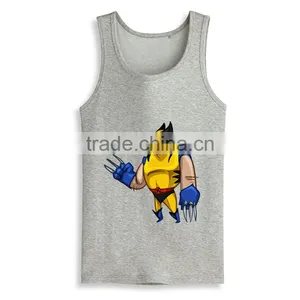 Fashion Latest Design Print Bulk Mens Sleeveless Tank Top Tee White T-shirts thumbnail-4