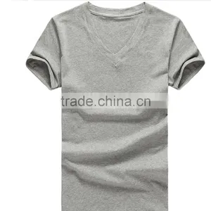 Men's Cotton V-neck T-shirt DE1011 thumbnail-1