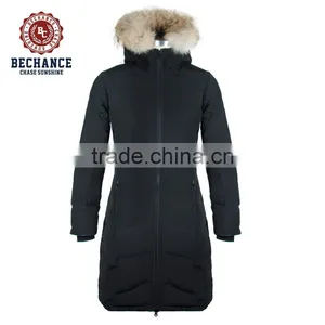 the Wholesale Customized Down Coat With Fur Hood thumbnail-1