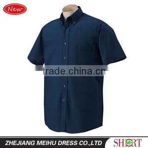 2016 Men's Short Sleeve Oxford Dress Shirt thumbnail-1
