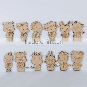 Cartoon MDF Hanging Decorations Custom Children DIY Scrawl Learning Wood Craft thumbnail-4