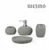 WBP0237A Personalized Cobblestone Design 4 Piece Polyresin Bathroom Set thumbnail-1
