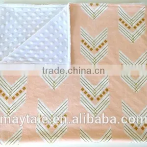 Ultra Soft Baby Minky Blanket With Cotton Print thumbnail-3