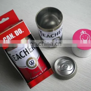 New Item for Promotional Compressed T-shirt in Tin Can thumbnail-1