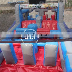 2017 Inflatable Bouncer Jump Castle Obstacle Course With Slide Fatcory Price thumbnail-5