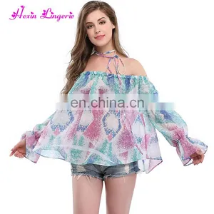 Wholesale Summer Floral Off Shoulder One Size Ladies Beach Dress thumbnail-4