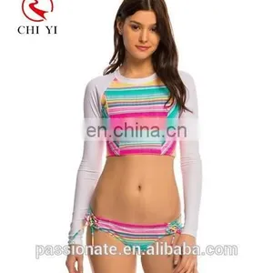 Manufacturer OEM Custom Made Girls Dress Blank Sublimated Padded Rashguard Digital Printed Beach Wear Women Cycling Rash Guard thumbnail-1