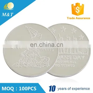 Factory Direct Sale Metal Custom Made Military Silver Coins thumbnail-1