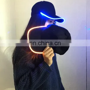 2017 New Cool Design 100% Cotton Cool Led Oem Flashing Baseball Hats Caps thumbnail-1