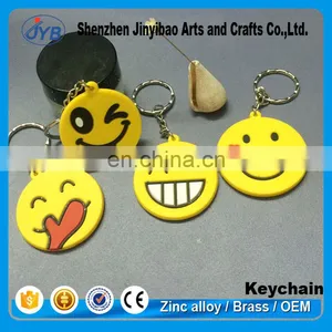 Cheap Custom Pvc Key Chain Custom Rubber Emoji Keychain for Promotion thumbnail-1