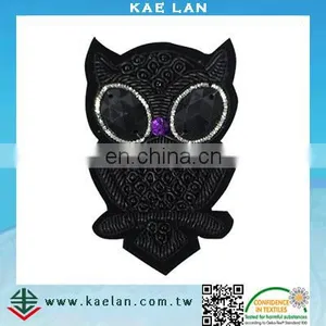 Customized Bullion Wire Embroidery Patch With Rhinestone thumbnail-1