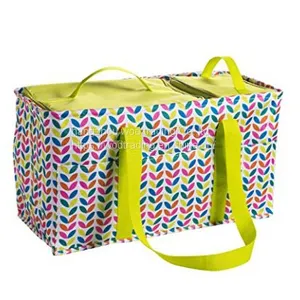 Large Tote Bag With Handles 2 Zippered Pocket thumbnail-1