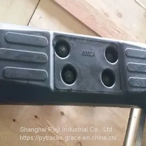 Protective Chain On Excavator Rubber Pads Black Color High Performance thumbnail-3