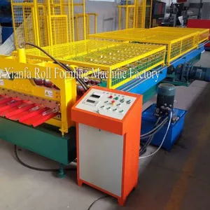 CNC Color Steel Trapezoidal Roof Panel Roll Forming Machine thumbnail-2