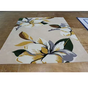 Beautiful Floral Cut Pile Area Rugs Wool Carpet Rug Living Room thumbnail-2