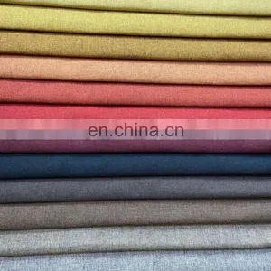 2020 High Quality Upholster 100% Polyester Woven Trending Products Coating Sofa Linen Look Fabric thumbnail-2
