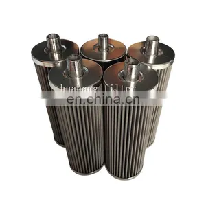 304 Stainless Steel Wire Mesh Pleated Metal Filter Element With Threaded Interface thumbnail-2
