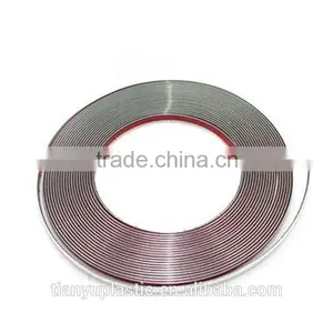 Flat Pvc Chrome Extrusion Moulding Trim Strip for Car and Article Decoration thumbnail-1