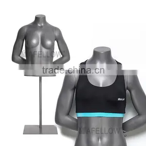 Adjustable Height Upper Body Mannequin Fiberglass Female Half Body Dummy HEF-12 thumbnail-2