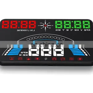 Car HUD OBD II OBD2 Head Up Display Projector Overspeed Voltage Alarm Water Temperature Rotating Speed Multifunction Display thumbnail-5