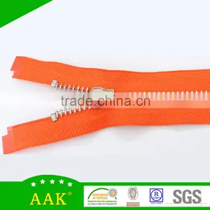 8# Metal Platinum Y Teeth Open End Zipper for Bags, Luggage thumbnail-6