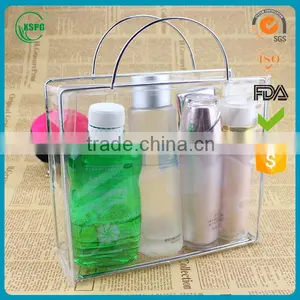 Soft Standing Pvc Vinyl Zipper Tote Cosmetic Bag thumbnail-2