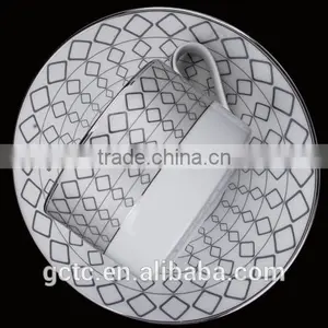 Bone China 15pcs Tea Set With Silver Decal thumbnail-3