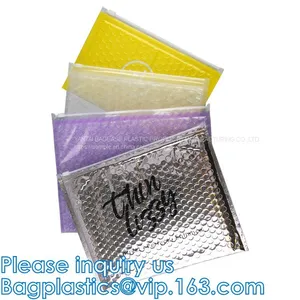 Metallic Foil Film PE Film PE Bubble Cosmetics Reclosable Ziplockk Zipper Bubble Bag 100% Eco-Friendly Waterproof thumbnail-2