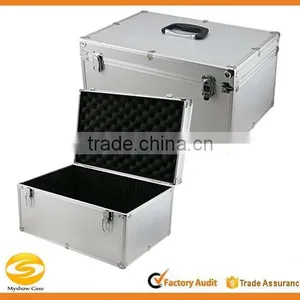 Aluminum Hard Case Silver DJ Tool Box With Internal Divider,Aluminum DJ Storage Flight Carrying Case thumbnail-1