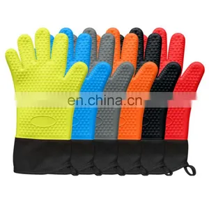 Household Barbecue Multifunctional Kitchen Microwave Oven Silicone Rubber Baking BBQ Mitt Oven Gloves thumbnail-2